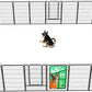 FXW Rollick Unleashed Dog Playpen for Indoor, Yard, RV Camping, 45 inch 24 Panels for Large Dogs, Black│Patented