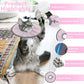 Lightweight Cat Cone Collar Soft, Soft Comfortable Cat Recovery Collar After Surgery, Elizabethan E Collar for Cats, Cone for Cats to Stop Licking (Pale Pink, Medium)