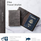 PEGAI Personalized Leather, Passport Holder For Travel | Handmade Passport Wallet Cover Case | Travel Document Holder, Passport Cover for Men, Women, and Family | Pike (Rock Grey)