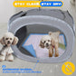 TidyFriend Cat Litter Box Enclosure 24” x 24” with Peepad Holder Tray Fits for 24” x 24” Pee Pad, Enclosed Small Cat Litter Box with Removable Wee Wee Pad Holder, High-Sided Pet Enclosure (Dark Grey)