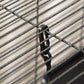PawHut Metal Small Animal Cage, 4-Tiers Rolling Big Ferret Cage with Hammock, Removable Tray, for Chinchilla, Sugar Glider, Gray