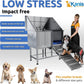 KANIS Professional Dog Washing Station - 304 Stainless Steel Pet Wash Sink & Grooming Bath Tub for Home with Ramp, Shower, Floor Grate, Storage Shelf, Faucet, Drain Kit for Large, Medium & Small Pets