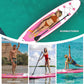 Inflatable Stand Up Paddle Board 10‘x30‘‘- Ultra-Light SUP with Backpack, Pump, Paddle, Coil Leash, 3 Fins, Repair Kit, Stable Design, Non-Slip EVA Deck for Adults & Youth