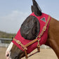 Horse Fly Mask Super Comfort Horse Fly Mask Elasticity Fly Mask with Ears We Only Make Products That Horses Like… (Burgundy, M)