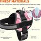 Dogline Dog Harness, Reflective No-Pull Adjustable Vest with Handle, Breathable No-Choke Harness for Small, Medium or Large Dogs Room for Patches Girth 18 to 24 in Pink Camo