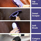 11PCS Horse Grooming Kit Curry Comb Sweat Scraper Horse Bathing Supplies Grooming Tools with Storage Bag Sugar Taro