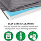 Furhaven Cooling Gel Dog Bed for Medium/Small Dogs w/ Removable Bolsters & Washable Cover, For Dogs Up to 35 lbs - Plush & Velvet L Shaped Chaise - Platinum Gray, Medium