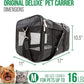 Sherpa Original Deluxe Travel Pet Carrier, Airline Approved & Guaranteed On Board - Black, Medium