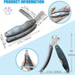 Best Dog Nail Trimmers for Anxiety Sensitive Dogs, Quiet Sharpest Smoothest Nail Clippers for Large Dog Medium Small, Professional Stainless Steel with Nail File & Comb, Left-Handed Friendly
