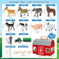 YEEBAY Farm Animals Toys for 3+ Year Old Kids Toddlers Girls Boys, Large Wooden Barn with Animal Play Figures, Farm Playset Educational Learning Toys, Ideal Christmas Birthday Gifts