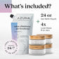 Azuna Air Freshener & Odor Eliminator for Strong Odor | 4 Room Kit Includes (4) Empty Luxe Glass Jar & 24oz Gel Refill with Tea Tree Essential Oil | Aromatherapy | Last 60-90 Days