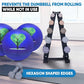 Dumbbell Set with Rack - Neoprene Coated Weights with Stand - Hex Color Coded Dumbell Pairs 1-20 LBs