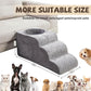 Dog Stairs, Dog Stairs for Small Dogs, 3-Step Pet Stairs, Dog Steps for Bed, Dog ramp, pet Stairs for high beds, Old Dog pet Steps, Non-Slip Pet Step Indoor, Grey