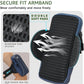 HiRui Arm Bag & Wrist Bag Phone Holder, Sports Running Armband for Gym, Cycling & Workout, Compatible with iPhone 16/15/14 Series, Samsung Galaxy & More, Reflective, Adjustable, Secure Fit (Blue)