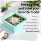 2-Cup Silicone Freezer Trays with Lids – Perfect for Meal Prep, Portion Control, and Easy Freezing-Meal Prep Container Molds for Soup,Leftovers (Bondi Mint, 2 Pack)
