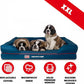 The Dog’s Bed, XXL Blue Oxford with Red Trim USA Flag Dog Bed 51.5x39, Memory Foam, Pain Relief: Arthritis, Post Surgery, Lameness, Supportive, Calming, Waterproof Washable Cover, Veterinary Approved