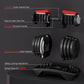 Yaheetech Adjustable Dumbbell Set 28/40/52.5/90LBS Adjustable Dumbbells Fast Adjust Dumbbell Weight Set with Anti-Slip Handle and Tray for Men/Women Home Gym Strength Training Equipment Single/Pair