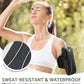 HiRui Arm Bag & Wrist Bag Phone Holder, Sports Running Armband for Gym, Cycling & Workout, Compatible with iPhone 16/15/14 Series, Samsung Galaxy & More, Reflective, Adjustable, Secure Fit (Black)