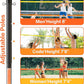Volleyball Net for Backyard, Professional Portable Outdoor Heavy Duty Volleyball Net Set with Adjustable Aluminum Poles, Anti-Sag Design, Double Tension Adjuster for Beach, Grass |1680D Bag
