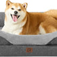 EHEYCIGA Memory Foam Dog Bed for Large Sized, Orthopedic Dog Sofa with Sides and Waterproof Liner, Washable Bolster Pet Bed Couch with Removable Cover, 36x27x7 Inch, Grey