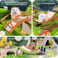 Hamster Climbing Toys - Wooden Ladder for Hmaster Bridge Guinea Pig Enrichment Toy Interactive Hamster Cage Accessories for Chinchilla, Rat, Gerbils, Mice and Small Animals