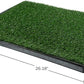 Artificial Grass Puppy Pee Pad for Dogs and Small Pets - 20x25 Reusable 3-Layer Potty Training Pad with Tray - Dog House and Pet Supplies by PETMAKER