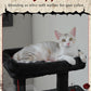 Gothic Cat Tree with Super Large Hammock, 45.7" Black Cat Tower with Coffin Bed, Cat Condo, Sisal Scratching Posts & Top Perch, Multi-Level Goth Cat Tree, Halloween, Black