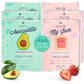 SpaLife Let’s Avocuddle & You're My Jam Face Masks 6 Pack Bundle - Avocado and Strawberry Extract Infused Sets for Hydration and Glow - The Ideal Valentine's Day Skincare Gift Set.