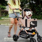 Dog Stroller, Cat Strollers, 5-in-1 Pet Stroller with Detachable Waterproof Carrier for Small/Medium Dogs Cats up to 55lbs, All-in-One Fold Without Detaching Carrier for Dogs Cats 10 lbs to 55 lbs