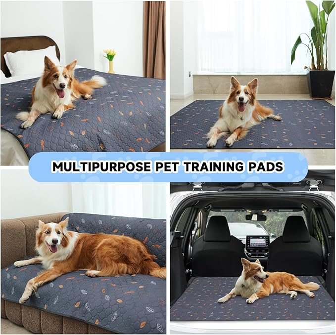 Sunheir Washable Pee Pads for Dogs 72"x72", Extra Large Reusable Puppy Pads Pet Training Pads for Dog Playpen, Waterproof Pee Pads for Puppy Playpen, Whelping Pad, Dog Playpen Indoor - Green