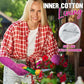 HANDLANDY Ladies Leather Gardening Gloves, Thorn Proof Women Rose Pruning Garden Yard Glove, Heavy Duty Long Sleeve Gloves (Medium, Rosy)