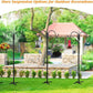 FEED GARDEN Adjustable Double Shepherds Hook for Outdoor with 5 Prong Base 63 Inch Heavy Duty Two Sided Bird Feeder Pole for Hanging Plant Baskets, Solar Light Lanterns, Wind Chimes