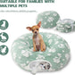 Cat Tunnel for Indoor Cats, Cute Peekaboo Cave with Dangling Balls, Pet Donut Tunnel Bed with Circle Mat for Puppy Kitten Rabbit, Green