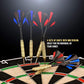 LinkVisions Dartboard with Staple-Free Bullseye, 18g Steel Tip Darts Set,12 Steel Tip Darts 18g, Dartboard Mounting Kits Included