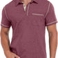Sailwind Men's Short Sleeve Polo Shirts Casual Summer Classic Collared Golf Shirt with Pocket