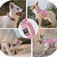OneTigris Pink Dog Harness Leash Collar Set,Adjustable Dog Vest Harness for Walking Hiking Training(Medium)