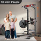 sogesfurniture Adjustable Dip Station & Pull Up Bar – Heavy Duty Calisthenics Workout Equipment for Home Gym, Multi-Function Fitness Training with Push Up Handles, Dips, Pull Ups & Push Ups
