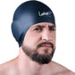 3D Swim Caps - Ear Protection Swimming Cap for Women & Men - Silicone, Waterproof - Fits Long & Short Hair - Adult & Youth