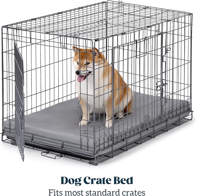 Cybarmour Indestructible Dog Bed - Outdoor Waterproof Chew Proof Dog Crate Pad - Orthopedic Kennel Mat for Aggressive Chewers - Small Breeds & Fits 24-Inch Crate - 23"x16", Limestone