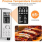 Nuwave Bravo Air Fryer Toaster Smart Oven, 10-in-1 Countertop Convection, 1800 Watts, 21-Qt Capacity, 50°-450°F Temp Controls, Top and Bottom Heater Adjustments 0%-100%, PFAS Free, Stainless Steel