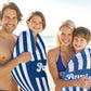 JML Personalized Beach Towel with Name, Custom Cabana Stripe Beach Towel, Customized Microfiber Pool Towel, Quick Dry & Absorbent Swim Towel for Adult,Mother's Day, Birthday, Summer Holiday,Vacation