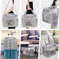 Large Cat Carrier for 2 Cats, Soft Side Pet Carrier for Cats Small Dog Up to 20 lbs, Collapsible Travel Dog Carrier Bag, Oeko-TEX Certified TSA Airline Approved Cat Carrier Backpack (Gray)