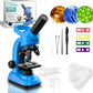 Kids Microscope,40-1600x Microscope Kit for Kids Beginners Children,STEM Kit,Prepared Slides,LED Light and Configured Various Operating Tools- Science Experiment Toy for Kids Ages 6-12