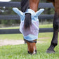 Equinavia Algard Soft Mesh Horse Fly Mask with Ear Protection and 45 UPF Rating | No Eye Irritation & UV Protection - Light Blue - Warmblood