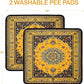 Qeils Washable Pee Pads for Dogs, 2 Pack Reusable Puppy Pads 36"x36" Super Absorbent Leakproof Dog Training Pads, Non-Slip Potty Pads for Crate, Floor, Couch, Whelping Pads Litter Mat Puppy Supplies