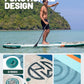 Inflatable Paddle Board 11 '* 34 "* 6" Extra Wide Sup Board, 420lb Capacity Paddle Board for Adults, Suitable for Sea and Lakes, 2+1Family Board