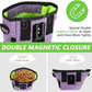 Dog Treat Pouches for Pet Training with Magnetic Closure Treat Pouches for Pet Training,Large Dog Treat Training Pouch and Dog Clicker,Training Treat Pouch Built-In Poop Bag Dispenser-Purple.