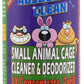 Amazing Small Animal Cage Cleaner - Just Spray/Wipe - Easily Removes Messes & Odors - Hamsters, Mice, Rats, Guinea Pigs, Ferrets - USA Made (16 oz Concentrate)