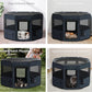 PETSFIT 45.5" Dog Playpen with Dual Zipper Doors –Sturdy Foldable Pet Playpen for Large & Medium Dogs with Removable Mesh Top and Leakproof Bottom