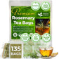 FreshDrinkUS, Premium 135 Rosemary Leaf Tea Bags, 100% Natural and Pure Rosemary Dried Leaves, Pure Rosemary Herbal Tea, No Additives, No Caffeine, No Gluten, Vegan. (135 Tea Bags)